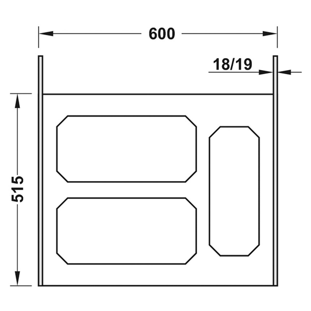 VS ENVI SPACE XX WASTE BIN 515x600