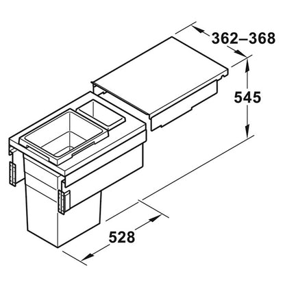 HAILO EURO BIN 400 35+7L LGY