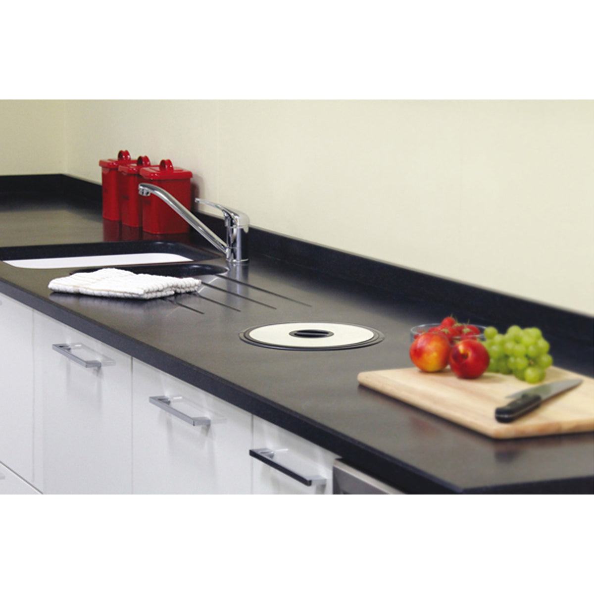 WORKTOP WASTE BIN 1x13L D295 BLK