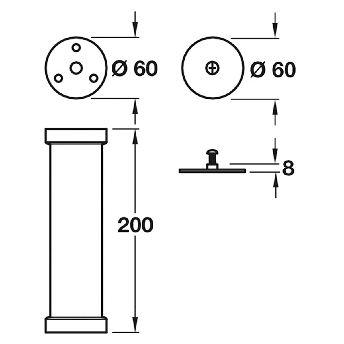 BREAKFAST BAR SUPPORT 90deg ST/PCP GL