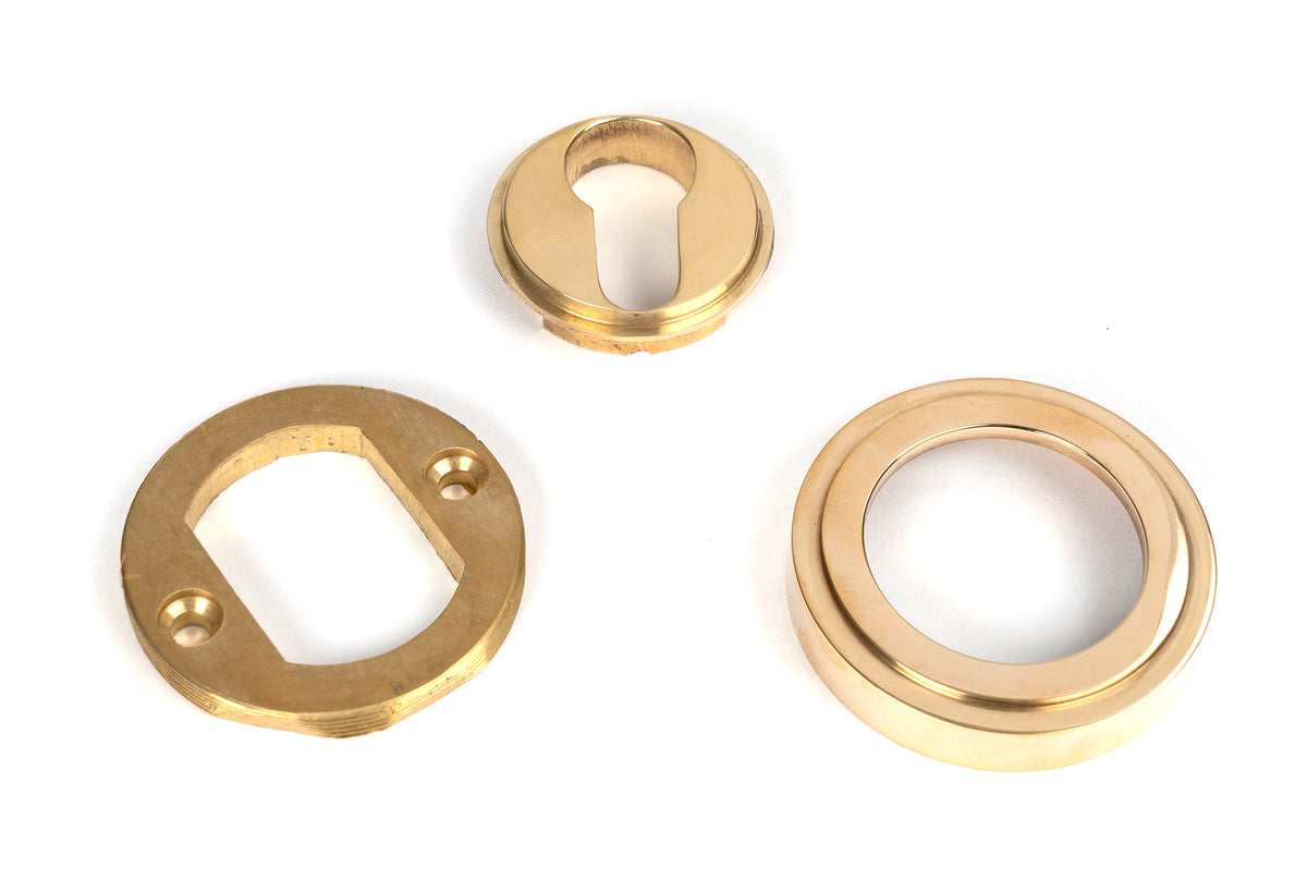 ESCUTCHEON ROUND EURO CNC ART DECO 53x8 PBR - 50593 by MARCHES (ANVIL) ARCHITECTURAL HARDWARE