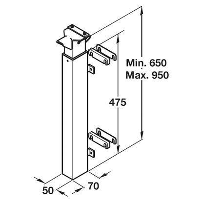 ROPOX ADJUSTABLE LEG ST/WHI