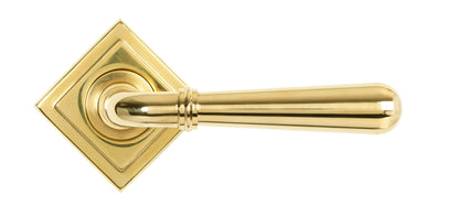 NEWBURY LEVER HANDLE+ROSE SPRUNG SQUARE 53x126x64 PBR - 50624 by MARCHES (ANVIL) ARCHITECTURAL HARDWARE