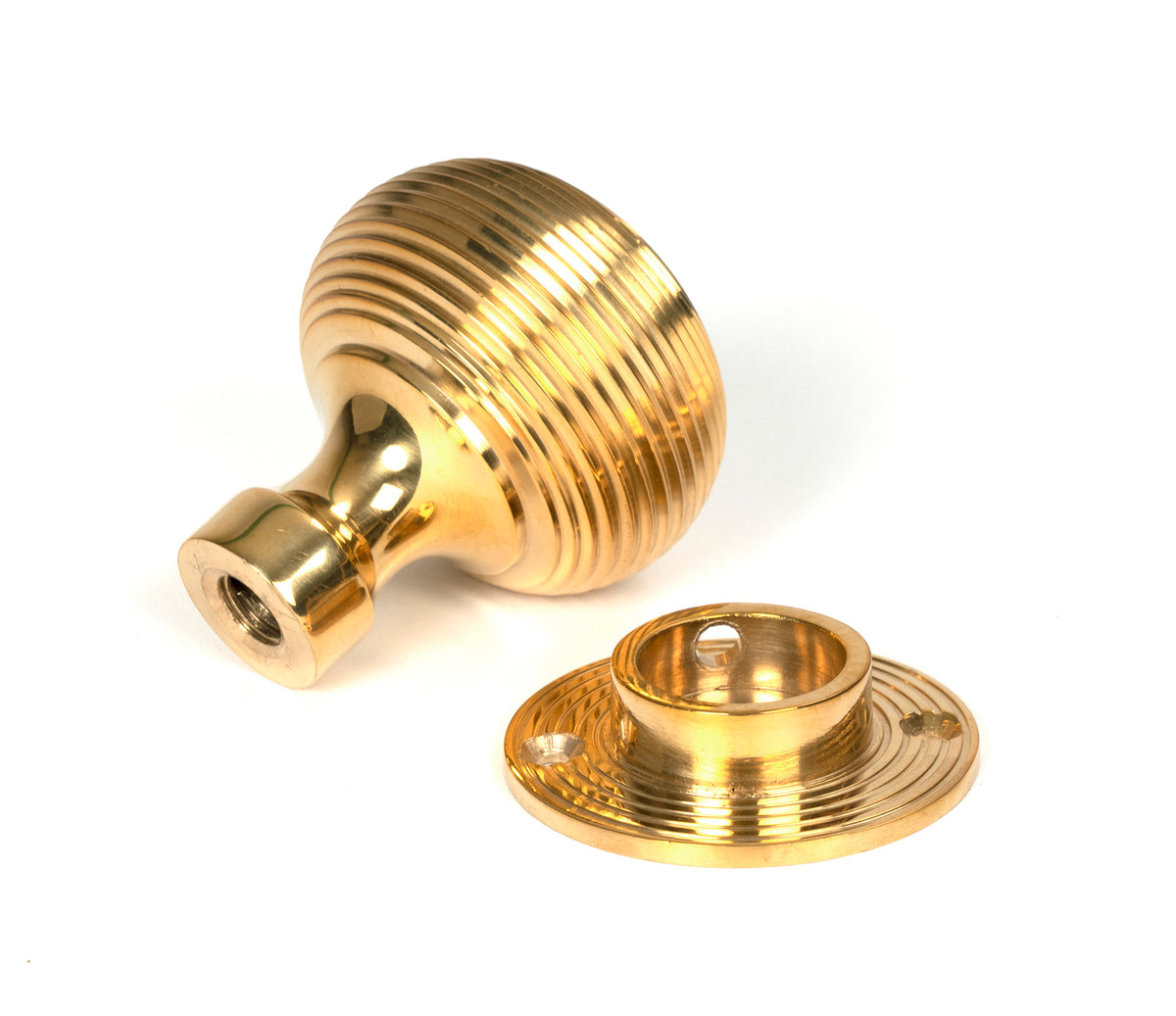 HEAVY BEEHIVE MORTICE/RIM KNOB 50x64x51 PBR - 50840 by MARCHES (ANVIL) ARCHITECTURAL HARDWARE
