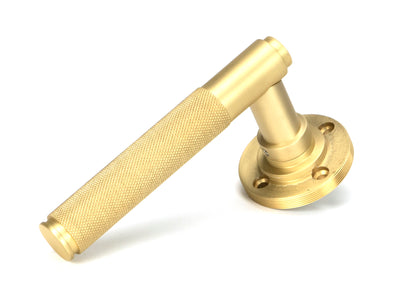 Satin Brass Brompton Lever on Rose - 50847 by MARCHES (ANVIL) ARCHITECTURAL HARDWARE