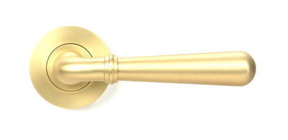 NEWBURY LEVER HANDLE+ROSE SPRUNG PLAIN 53x126x64 SBR - 50853 by MARCHES (ANVIL) ARCHITECTURAL HARDWARE