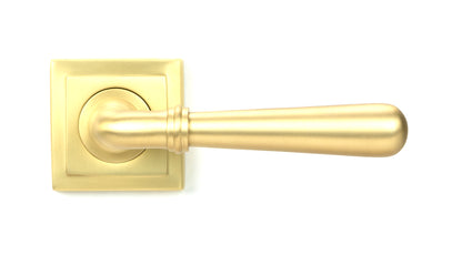 NEWBURY LEVER HANDLE+ROSE SPRUNG SQUARE 53x126x64 SBR - 50856 by MARCHES (ANVIL) ARCHITECTURAL HARDWARE
