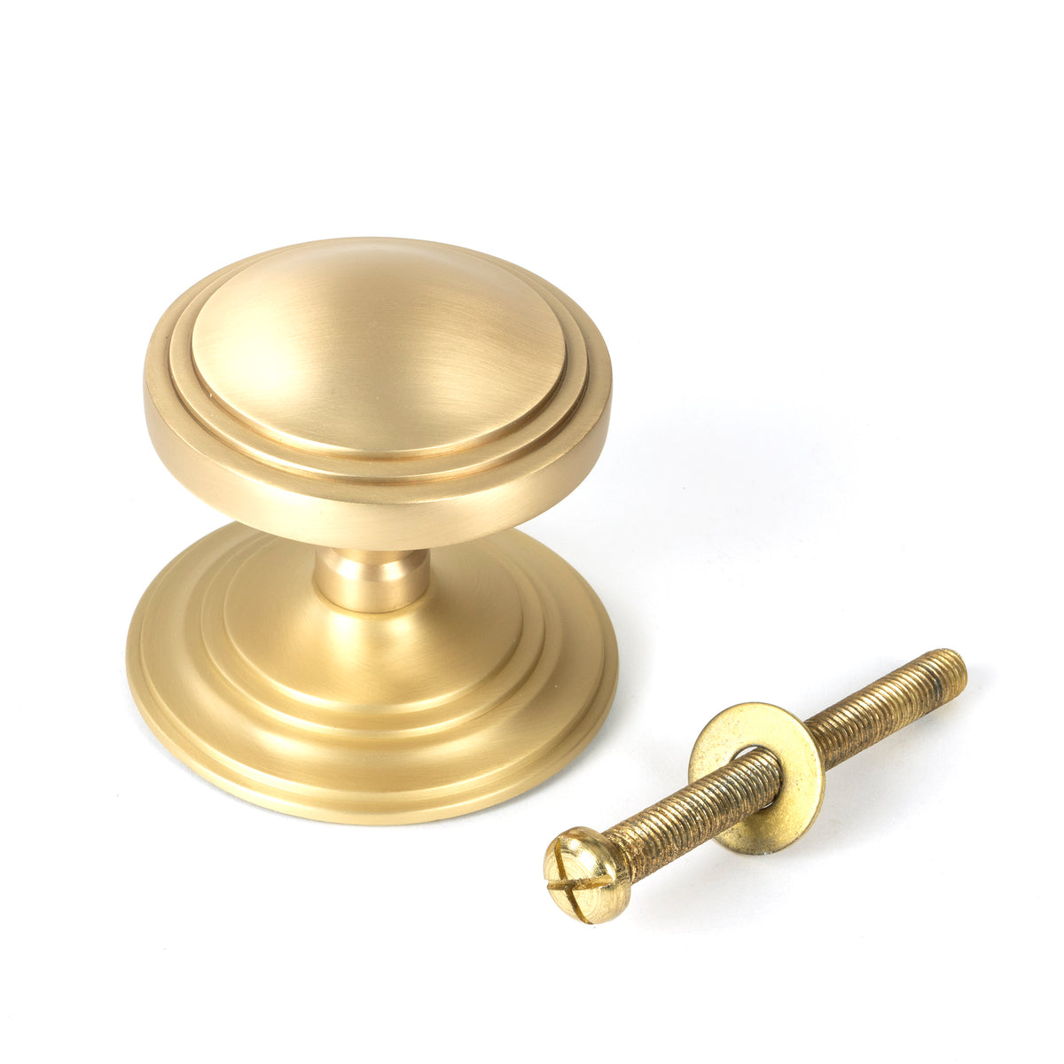 ART DECO CENTRE DOOR KNOB 81x78x90 SBR - 50897 by MARCHES (ANVIL) ARCHITECTURAL HARDWARE