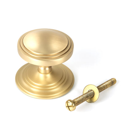 ART DECO CENTRE DOOR KNOB 81x78x90 SBR - 50897 by MARCHES (ANVIL) ARCHITECTURAL HARDWARE