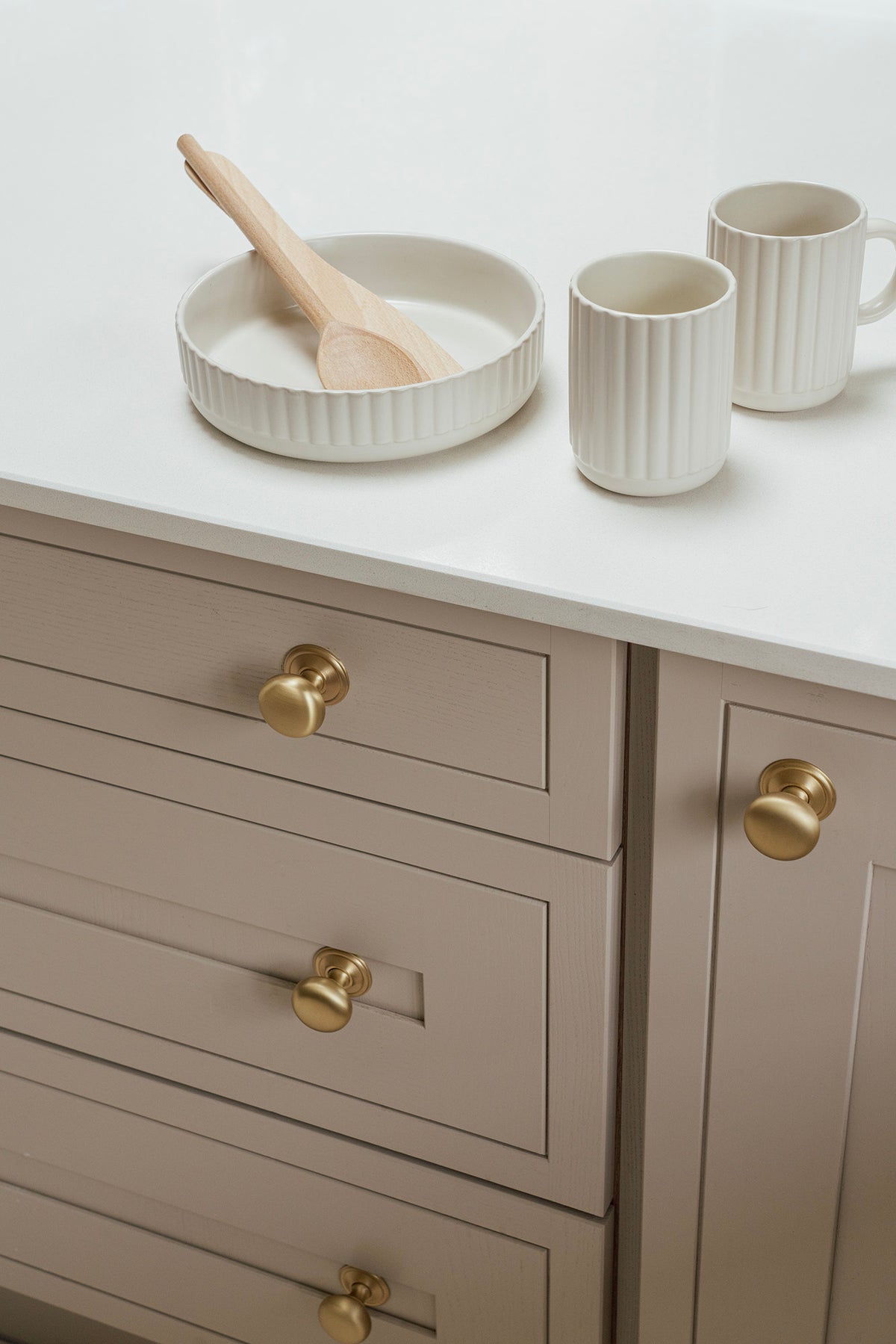 Satin Brass Mushroom Cabinet Knob 3 - 50930 by MARCHES (ANVIL) ARCHITECTURAL HARDWARE