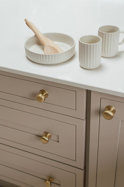 Satin Brass Mushroom Cabinet Knob 3 - 50930 by MARCHES (ANVIL) ARCHITECTURAL HARDWARE