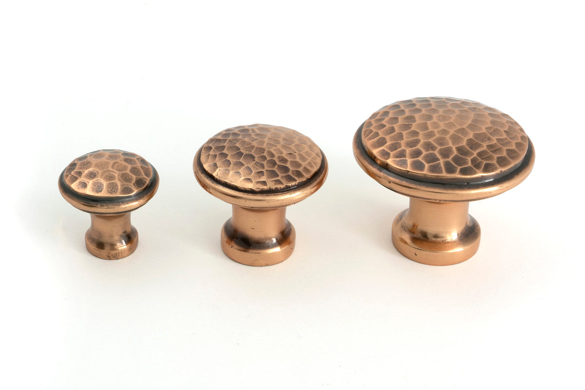HAMMERED CABINET KNOB 20x20x12 PBZ - 51295 by MARCHES (ANVIL) ARCHITECTURAL HARDWARE