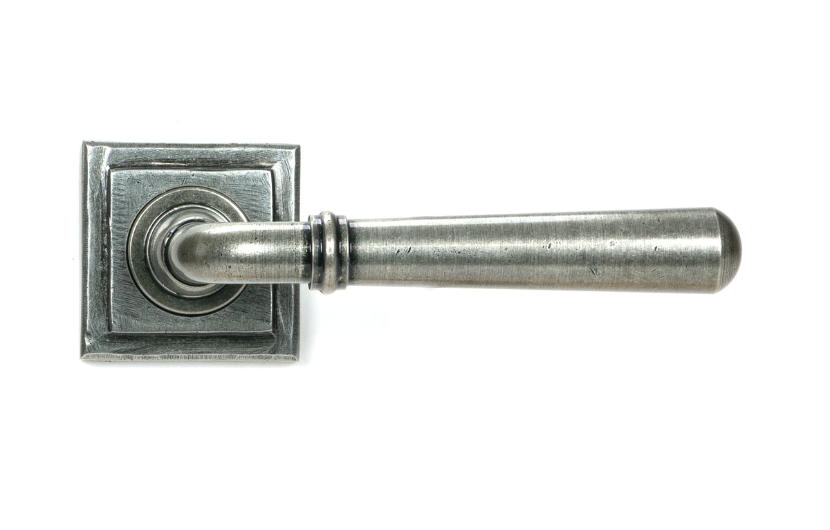 NEWBURY LEVER HANDLE+ROSE UNSPRUNG SQUARE 126x53x64 PEW - 51333 by MARCHES (ANVIL) ARCHITECTURAL HARDWARE