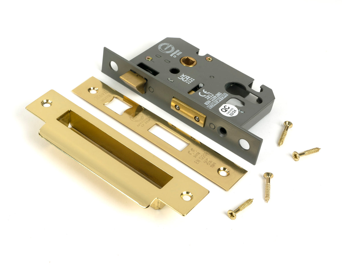 EURO SASH LOCK BS44 64 PBR - 51375 by MARCHES (ANVIL) ARCHITECTURAL HARDWARE