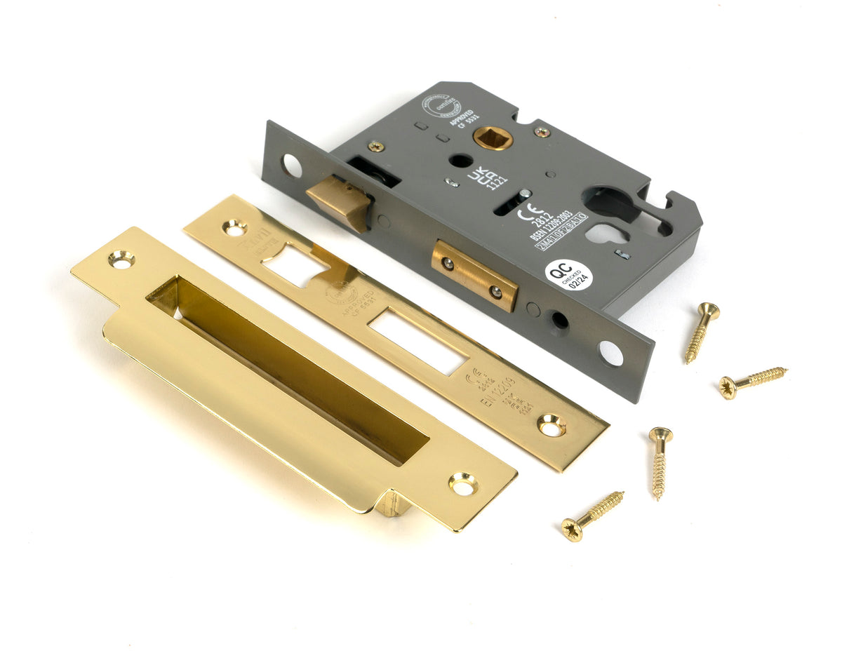 EURO SASH LOCK BS44 76 PBR - 51385 by MARCHES (ANVIL) ARCHITECTURAL HARDWARE