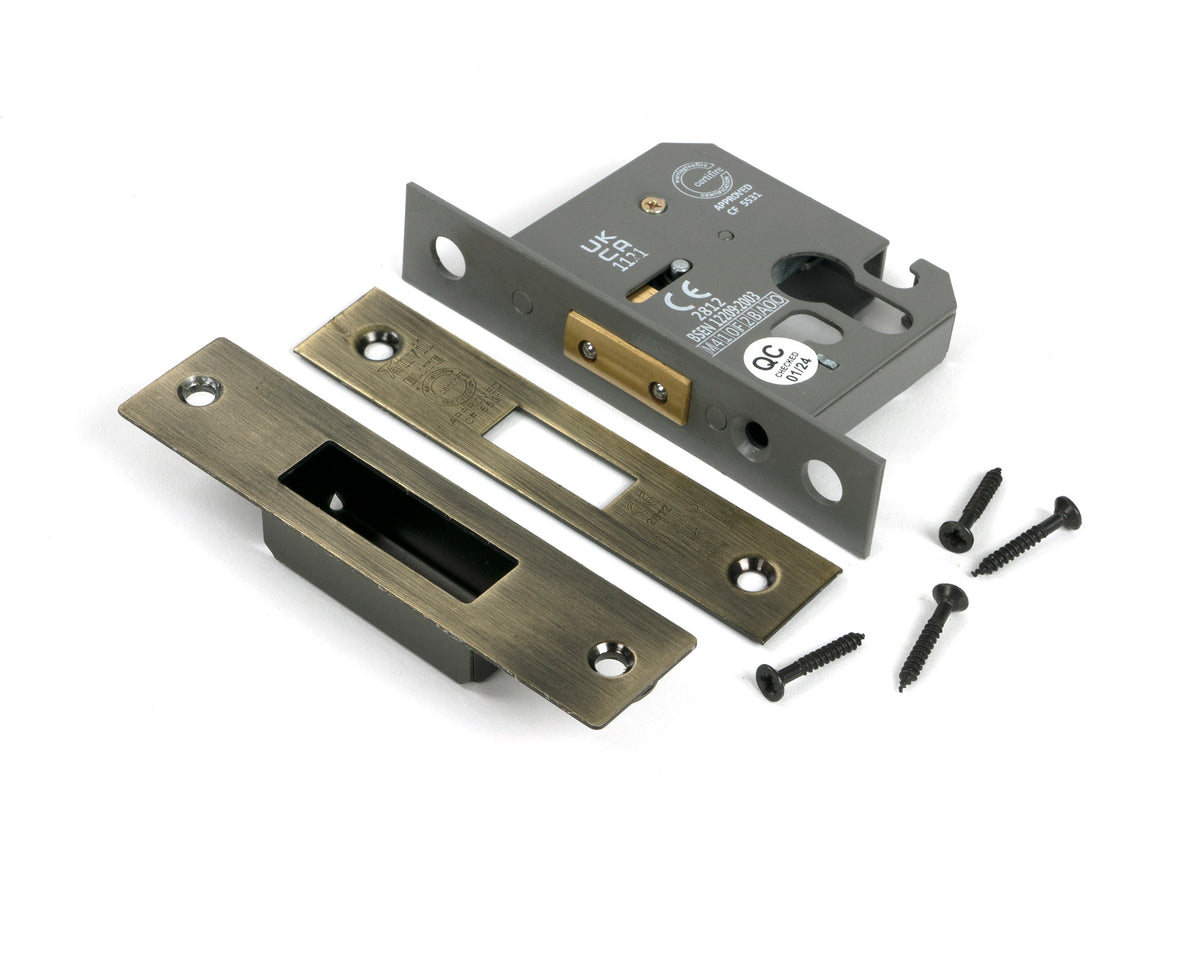 EURO DEAD LOCK BS BS44 64 AGBR - 51448 by MARCHES (ANVIL) ARCHITECTURAL HARDWARE