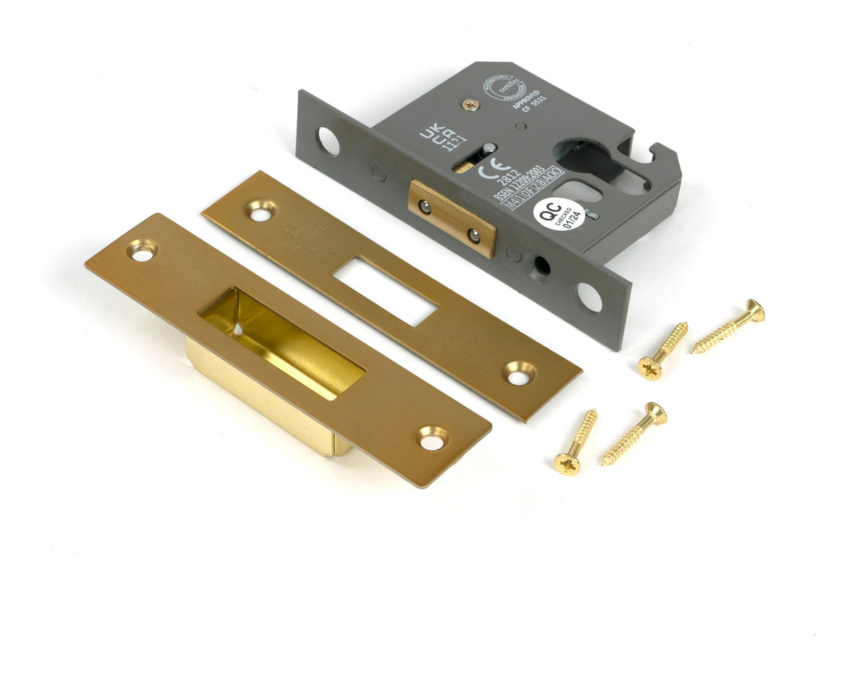 EURO DEAD LOCK BS BS44 64 SBR - 51449 by MARCHES (ANVIL) ARCHITECTURAL HARDWARE
