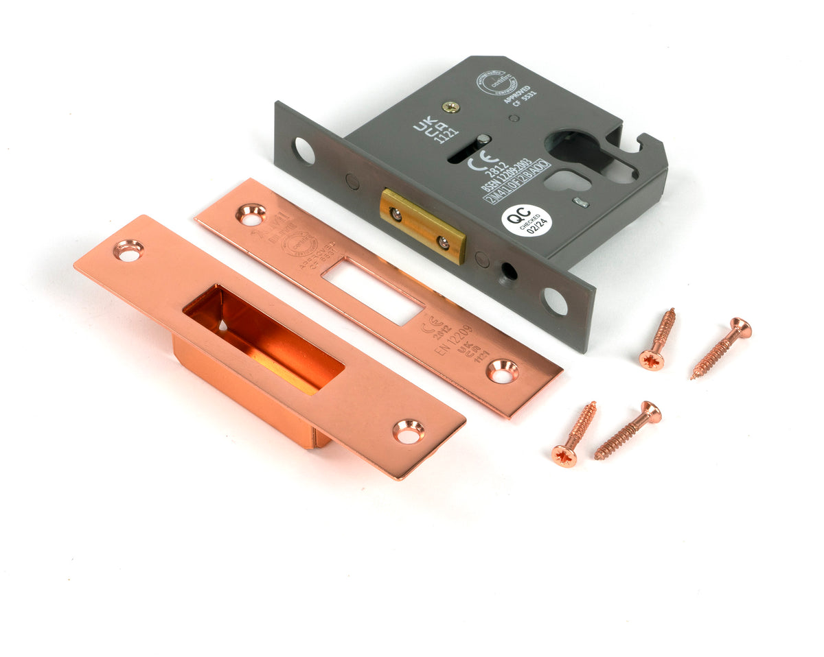 EURO DEAD LOCK BS BS56 76 PBZ - 51464 by MARCHES (ANVIL) ARCHITECTURAL HARDWARE