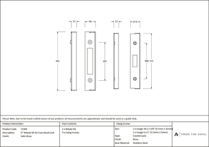 EURO DEAD LOCK REBATE KIT 12.7 SBR - 51469 by MARCHES (ANVIL) ARCHITECTURAL HARDWARE