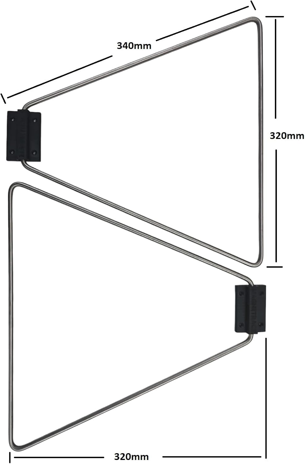 Undermount Sink Support Brackets with 6mm 316 Stainless Steel Bars (Pair)