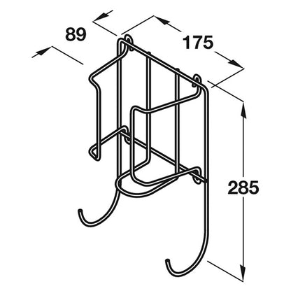 IRON HOLDER SET 175x300x89 ST/CP