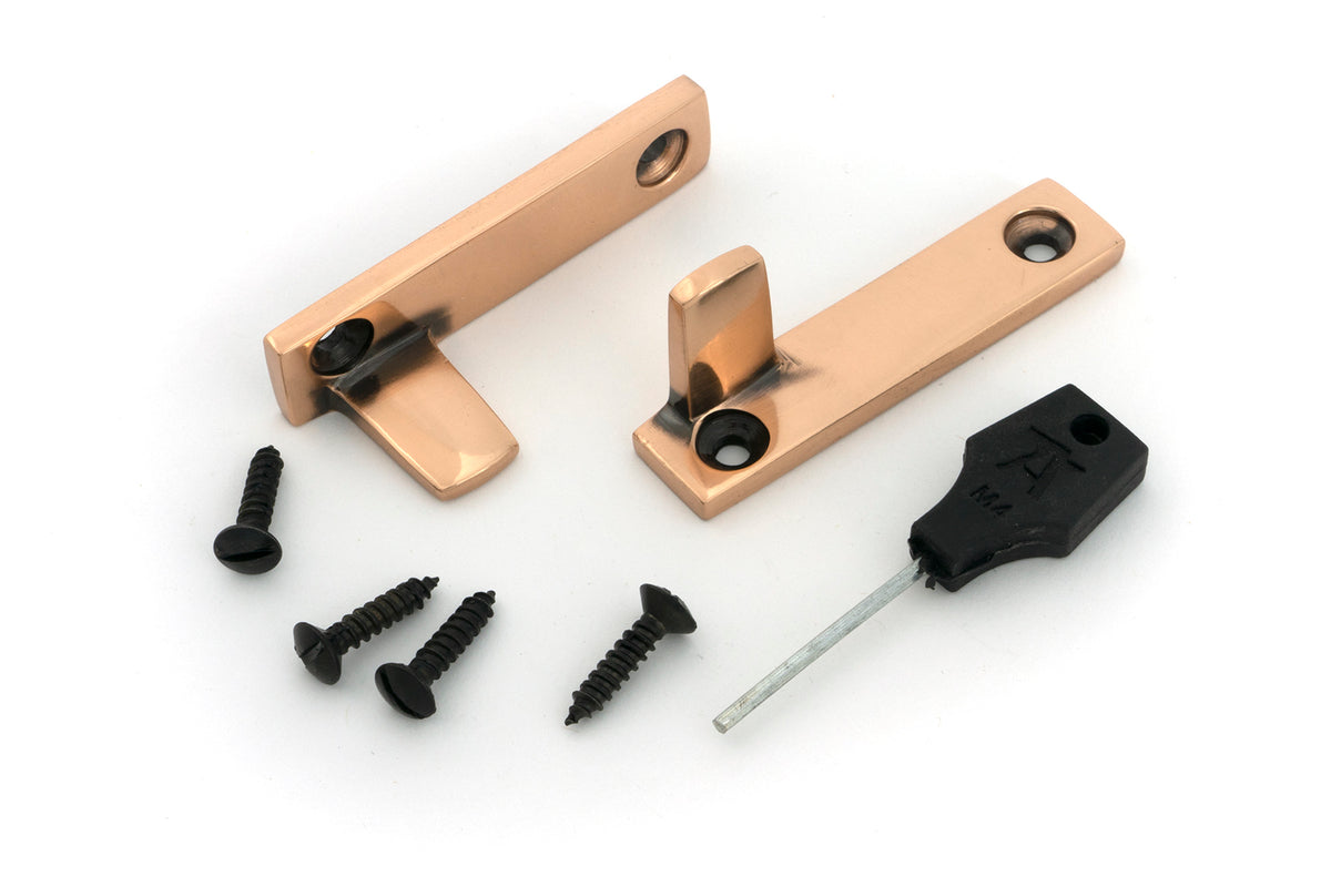 BROMPTON LOCKING NIGHT-VENT FASTENER 149x17x37 PBZ - 52131 by MARCHES (ANVIL) ARCHITECTURAL HARDWARE