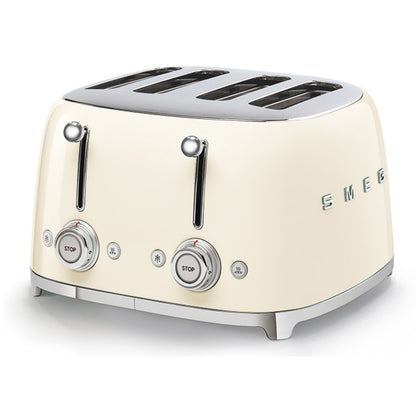 SMEG TSF03 4SLICE WIDE TOASTER CREAM