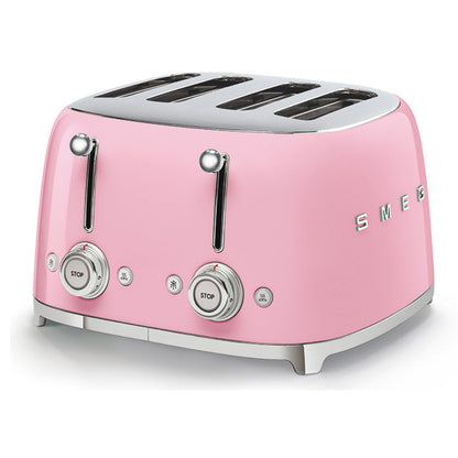 SMEG TSF03 4SLICE WIDE TOASTER PASTEL PINK
