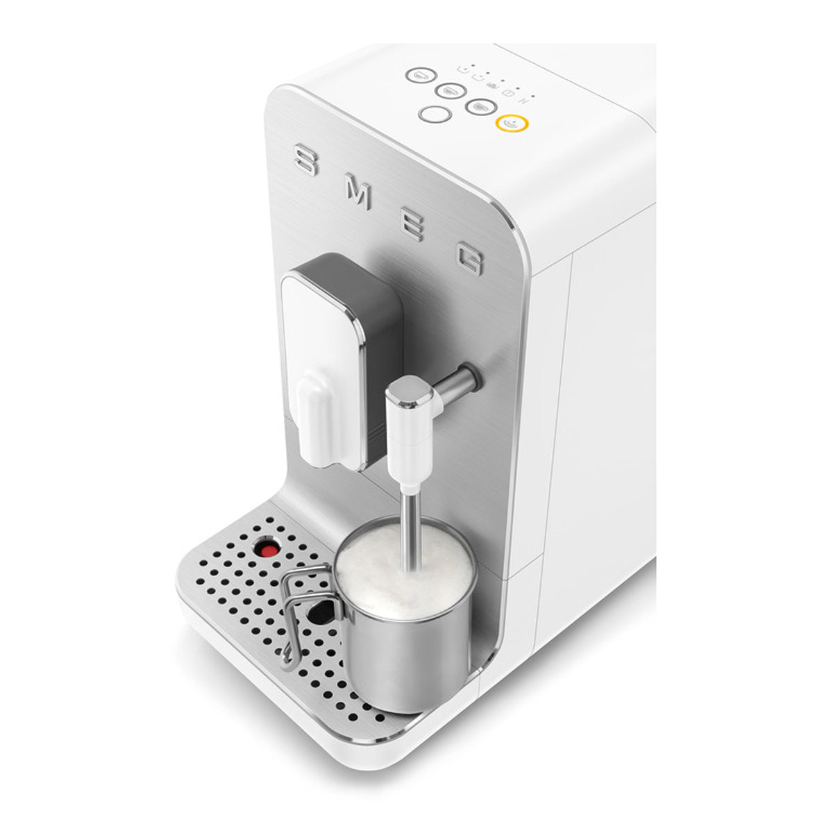 SMEG BCC12 50's AUTO COFFEE MACHINE+WAND MATTE WHITE