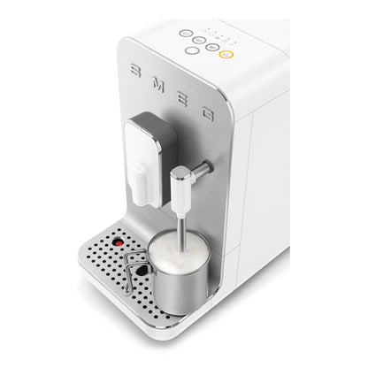 SMEG BCC12 50's AUTO COFFEE MACHINE+WAND MATTE WHITE