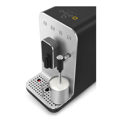 SMEG BCC12 50's AUTO COFFEE MACHINE+WAND MATTE BLACK