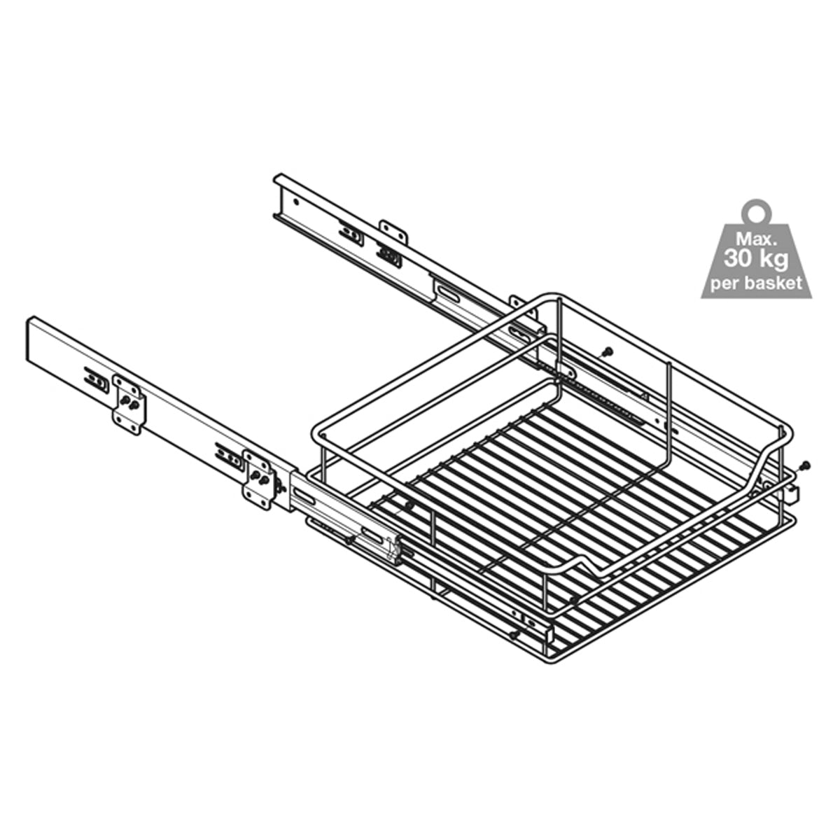 PULL OUT VEG BASKET+RUN SC 500 PCP