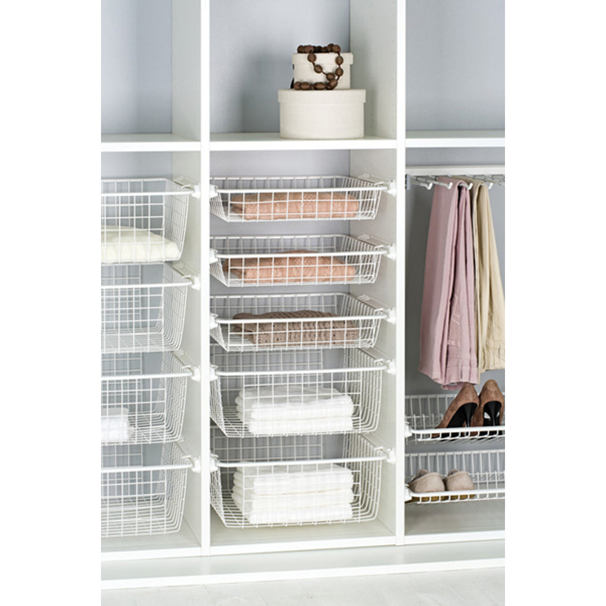 WARDROBE BSKET 15KG 536x494x175 WHI