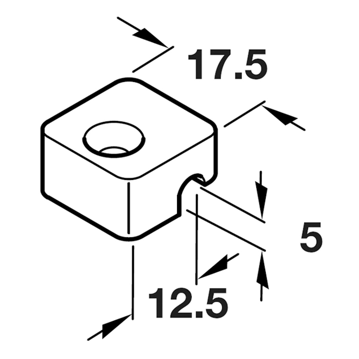 SCREW ON SECURING BLOCKS PL/WHI