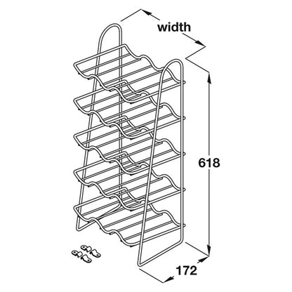 WINE RACK 256x195x630 ST/PCP