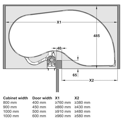 UTENSIO GLIDE CORNER 400 LH