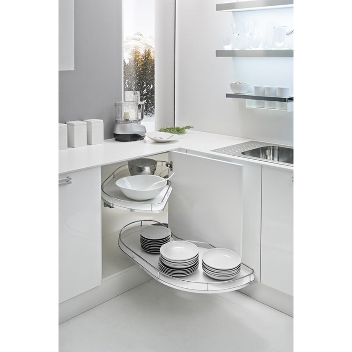 FLY MOON CRN PULL OUT RH 1000 WHI by HAFELE UK LTD