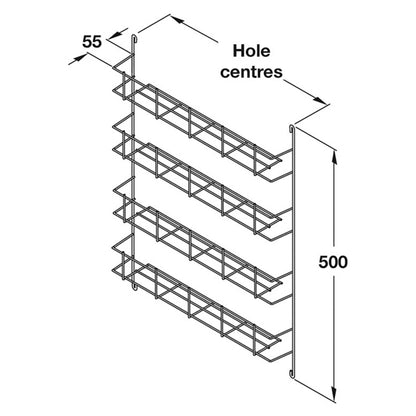 SPICE RACK 4 TIER 55x500x395 ST/CP
