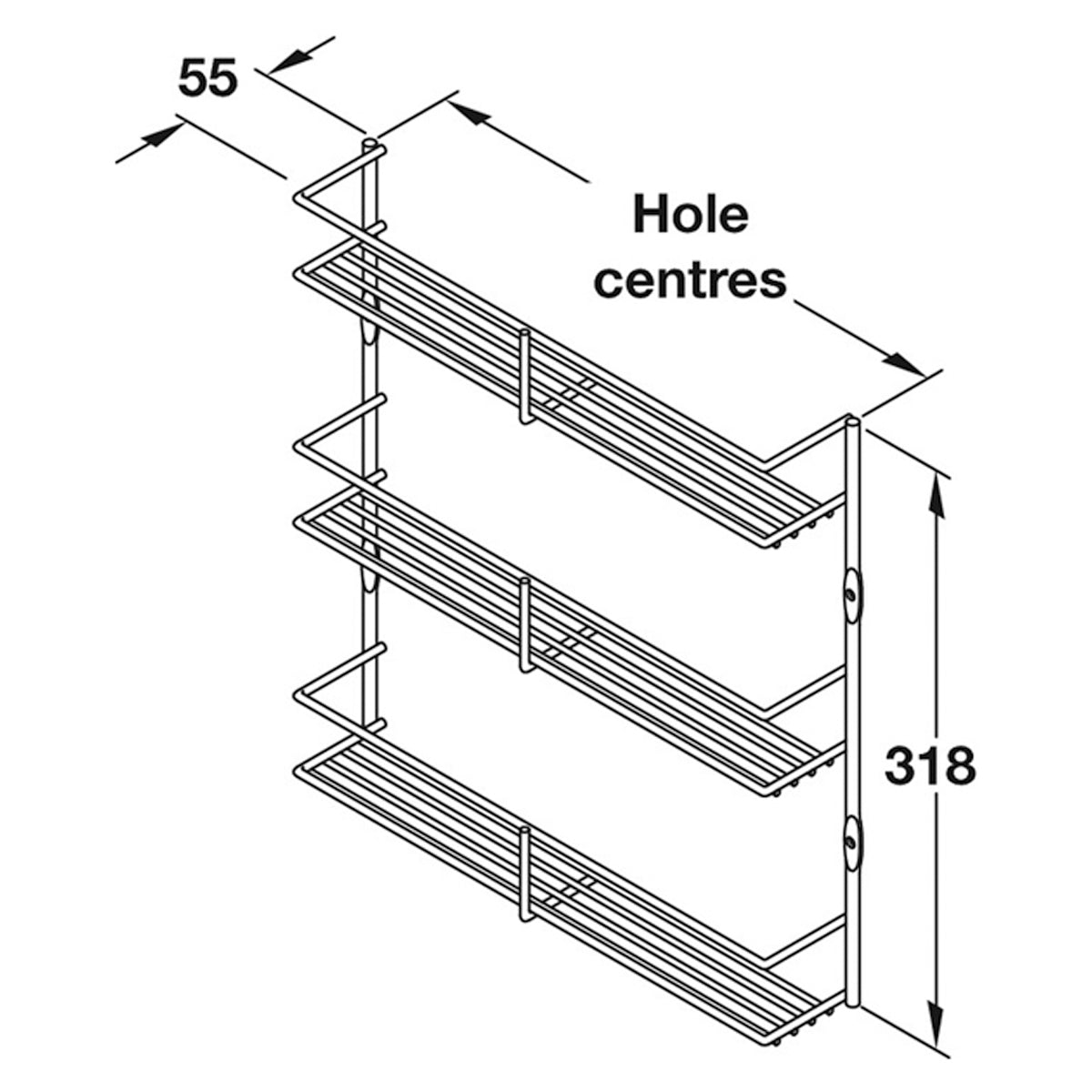 SPICE RACK LINEAR 3TIER 300 ST/PCP