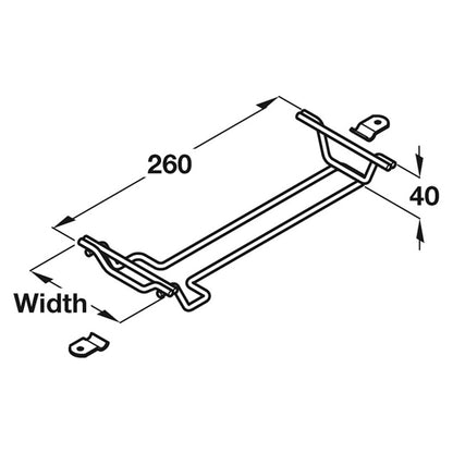 WINE GLASS RACK 460x260x40 ST/PCP