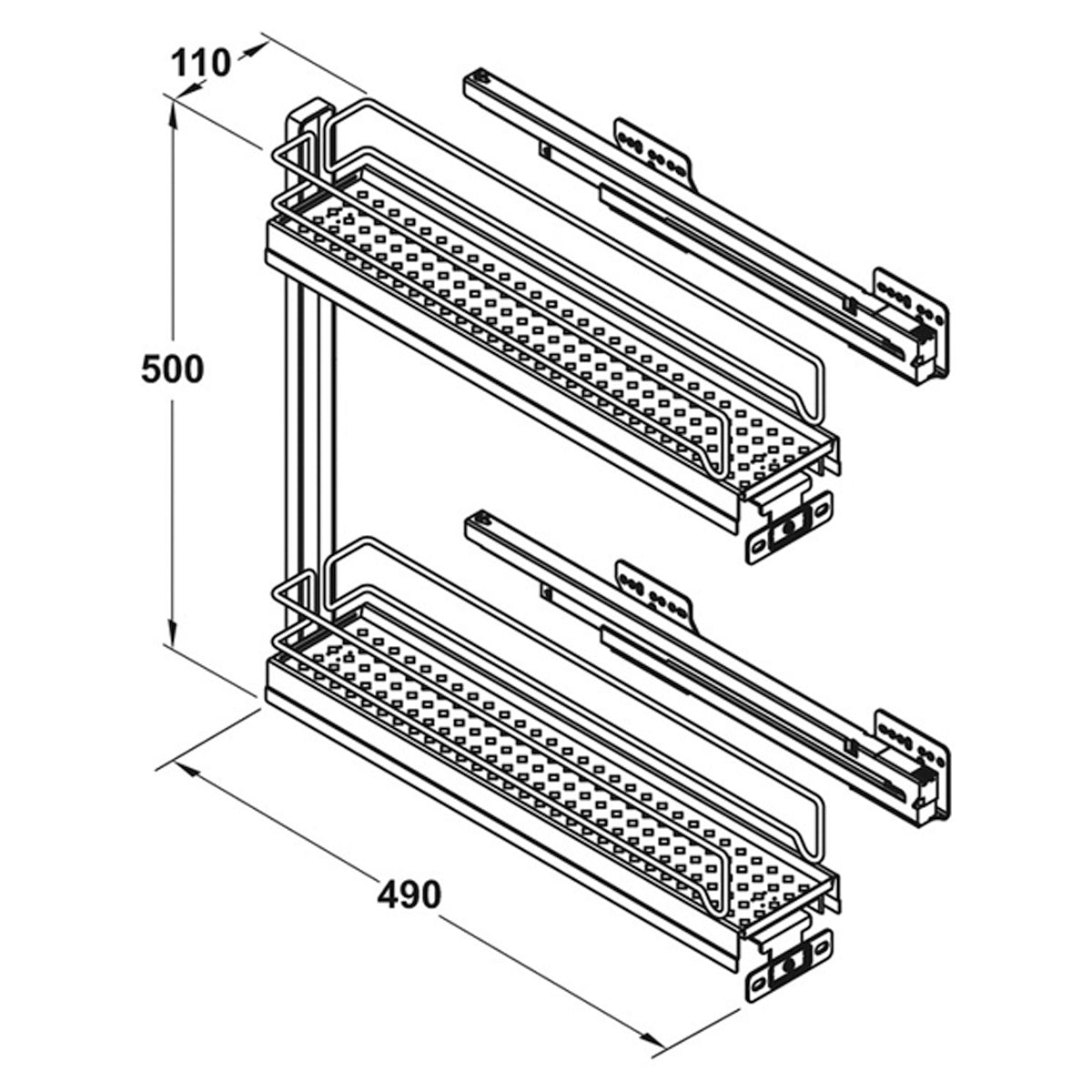 VAUTH 90deg BASKET 150 ST/PCP