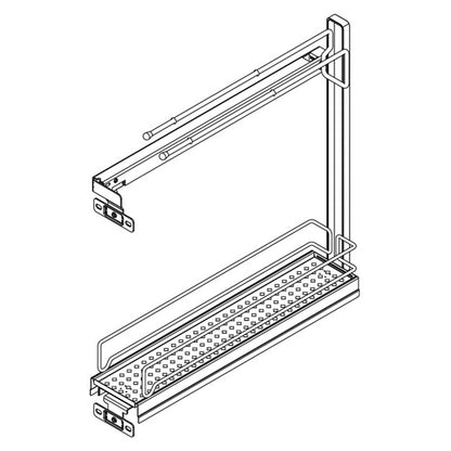 VAUTH 90deg BASKET+TOWEL 600 ST/SLV