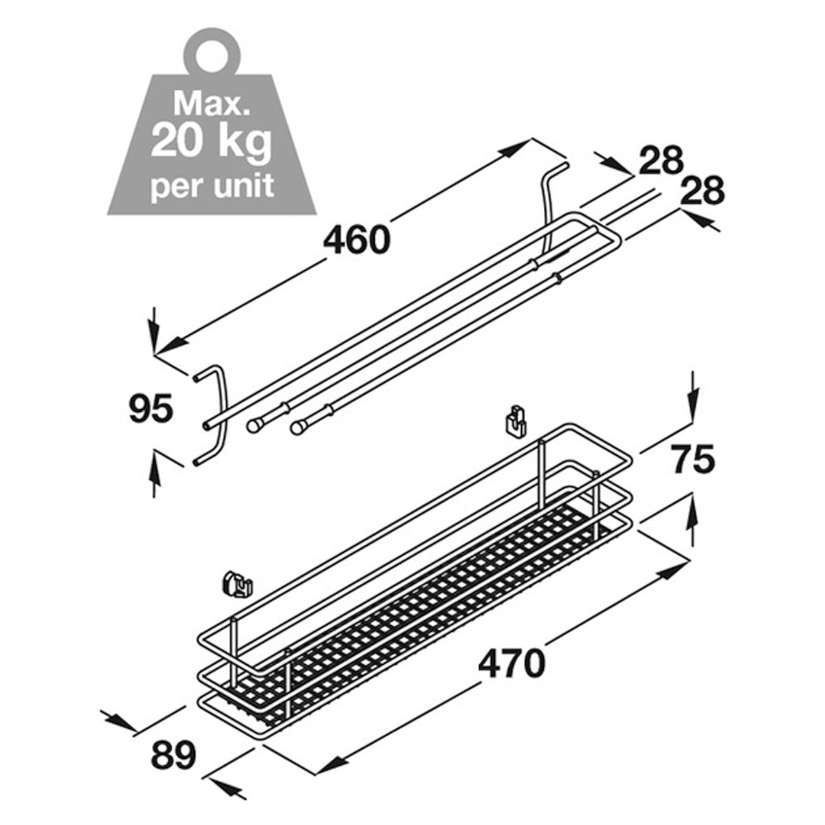 VAUTH DSA BASKET+TOWEL 150/82 SAP