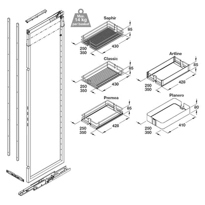 HSA LARD UNIT FE 300x2140-2330 GRY