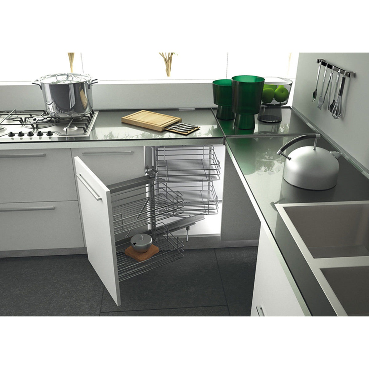 SWING OUT CORNER UNIT RH 900 WHI by HAFELE UK LTD