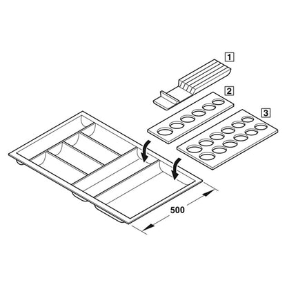 KNIFE BLOCK 40x413x111 BCH/LAQ