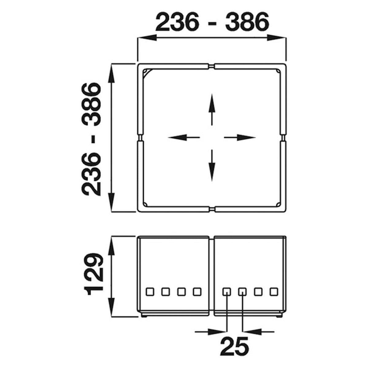 CUISIOFLEX 3xEXPAND FRAMES PL/WHI