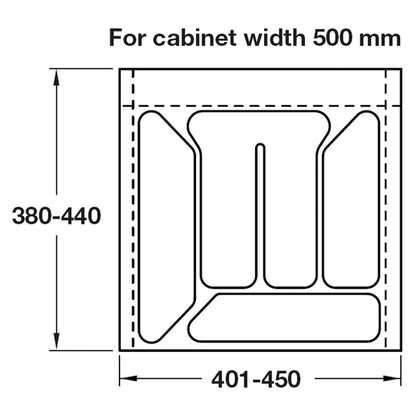 CUTLERY INSERT 500 380-440 PL/CWI