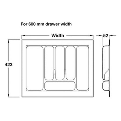 MX S CUTLERY INSERT 450x0600 SLV