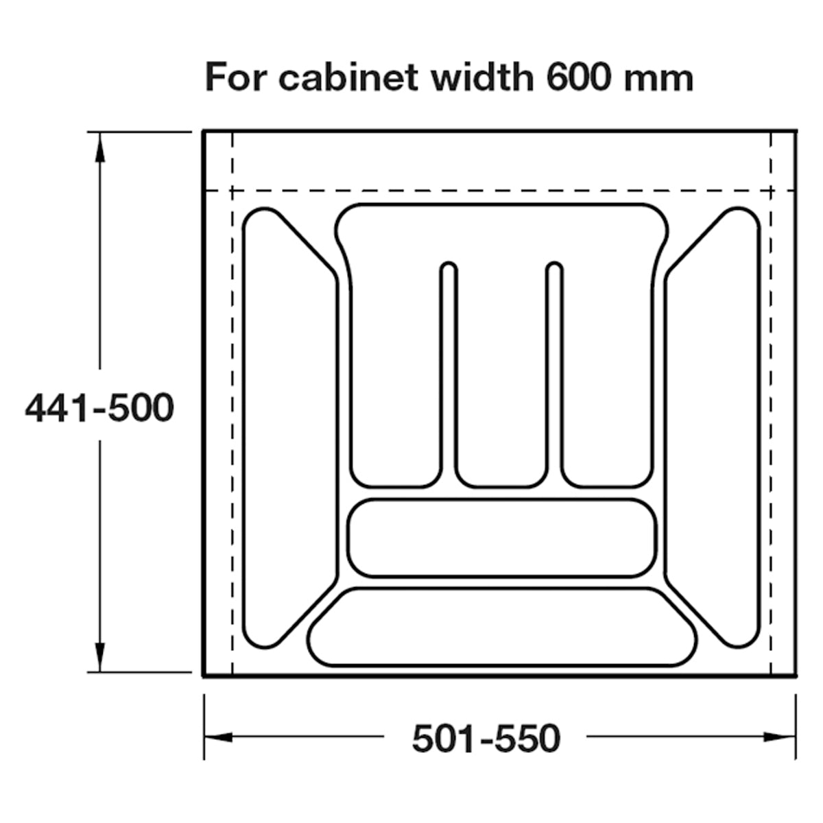 CUTLERY INSERT 600 441-500 PL/CWI